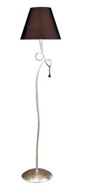 Paola Silver-Black Floor Lamps Mantra Shaded Floor Lamps Paola Silver-Black Floor Lamps Mantra Shaded Floor Lamps